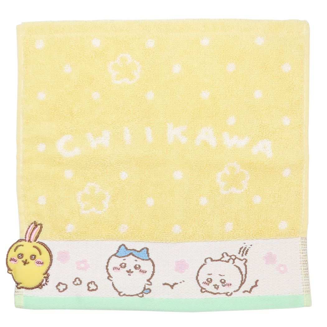 ちいかわ ジャガードハンカチタオル ミニタオル 走るちいかわたち