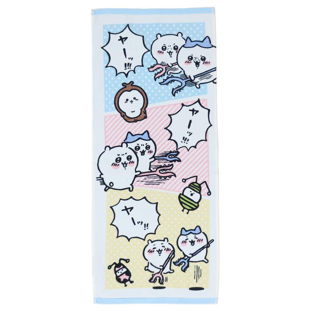 ちいかわ グッズ フェイスタオル キャラクター プリントロングタオル