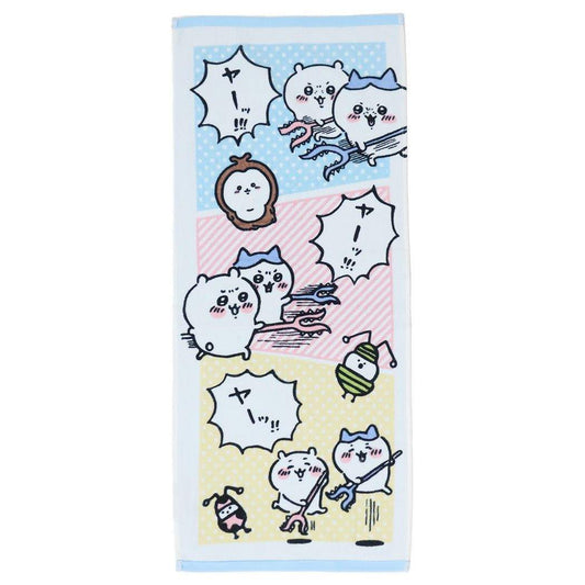 ちいかわ グッズ フェイスタオル キャラクター プリントロングタオル