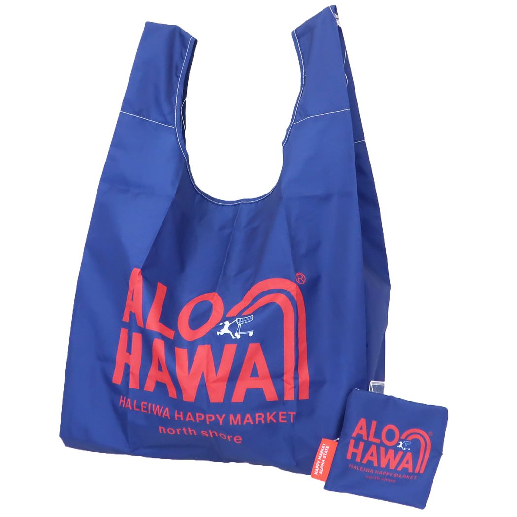 エコバッグ HALEIWA 折りたたみショッピングバッグ ハッピーマーケット