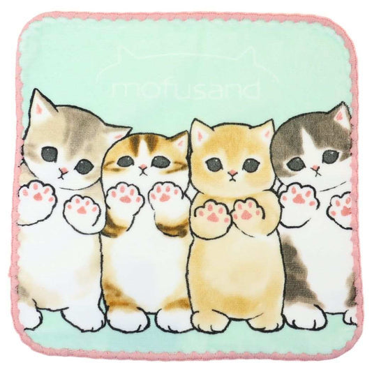 モフサンド インクジェットプリントハンカチタオル ミニタオル ぎゅっぱー mofusand キャラクター
