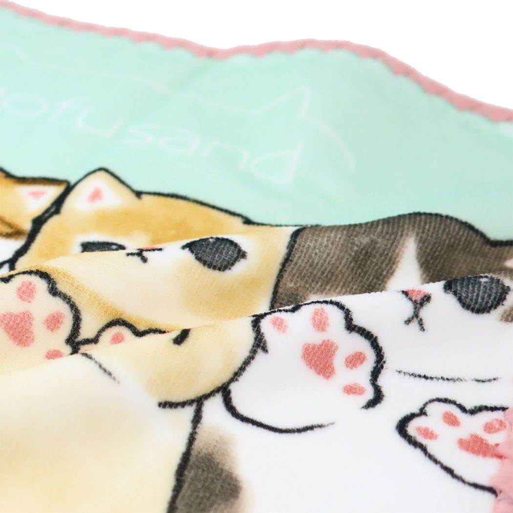 モフサンド インクジェットプリントハンカチタオル ミニタオル ぎゅっぱー mofusand キャラクター