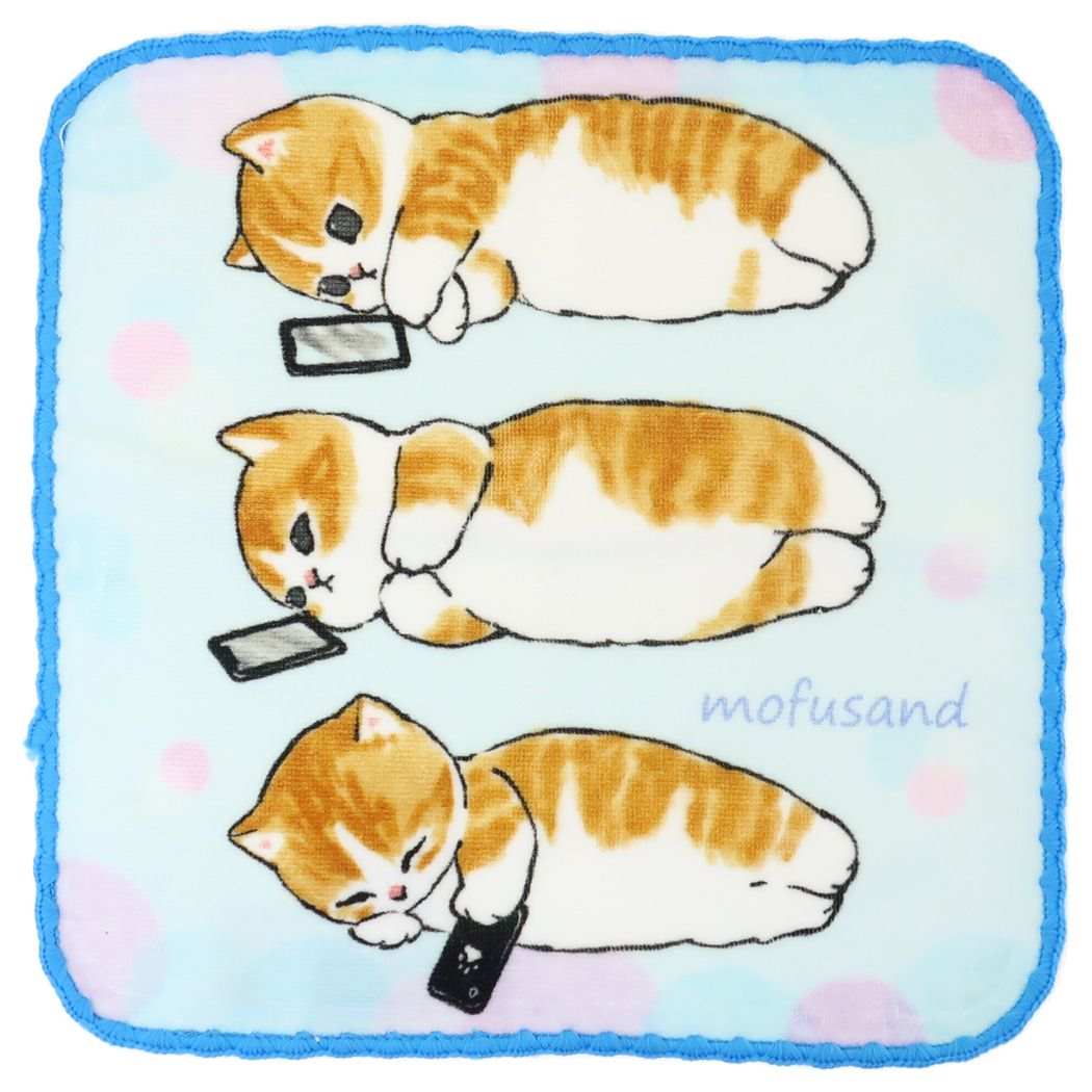 モフサンド mofusand キャラクター ミニタオル インクジェットプリントハンカチタオル ねおち