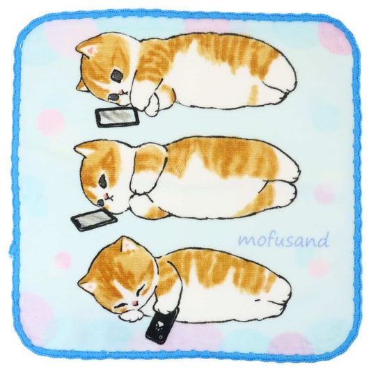 モフサンド mofusand キャラクター ミニタオル インクジェットプリントハンカチタオル ねおち