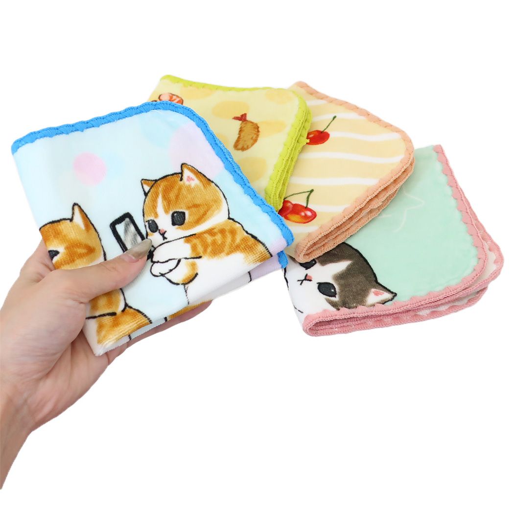 モフサンド mofusand キャラクター ミニタオル インクジェットプリントハンカチタオル ねおち