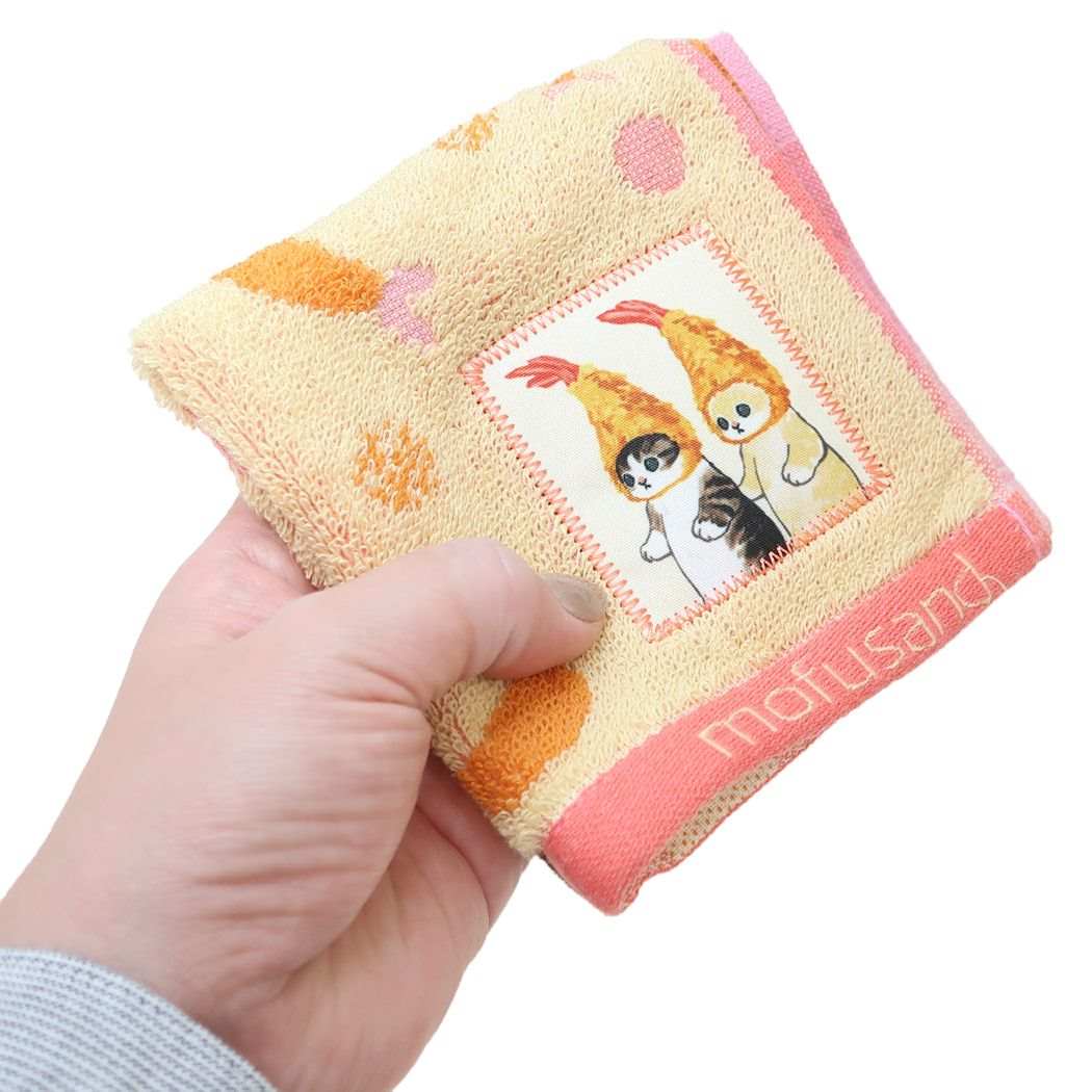 モフサンド ジャガードハンカチタオル mofusand ミニタオル キャラクター えびにゃんドット
