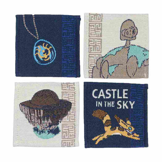 天空の城ラピュタ ゴブラン織りコースター4枚セット コースター ラピュタコースター スタジオジブリ キャラクター