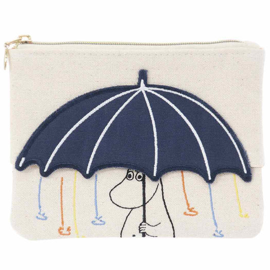 ムーミン ポケットティッシュケース付き ポーチ 北欧 ミニポーチ キャラクター Moomin 雨と傘 丸眞 プレゼント 男の子 女の子