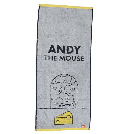 フェイスタオル ねずみのANDY ジャガードロングタオル ひょっこりアンディー アンディ 丸眞
