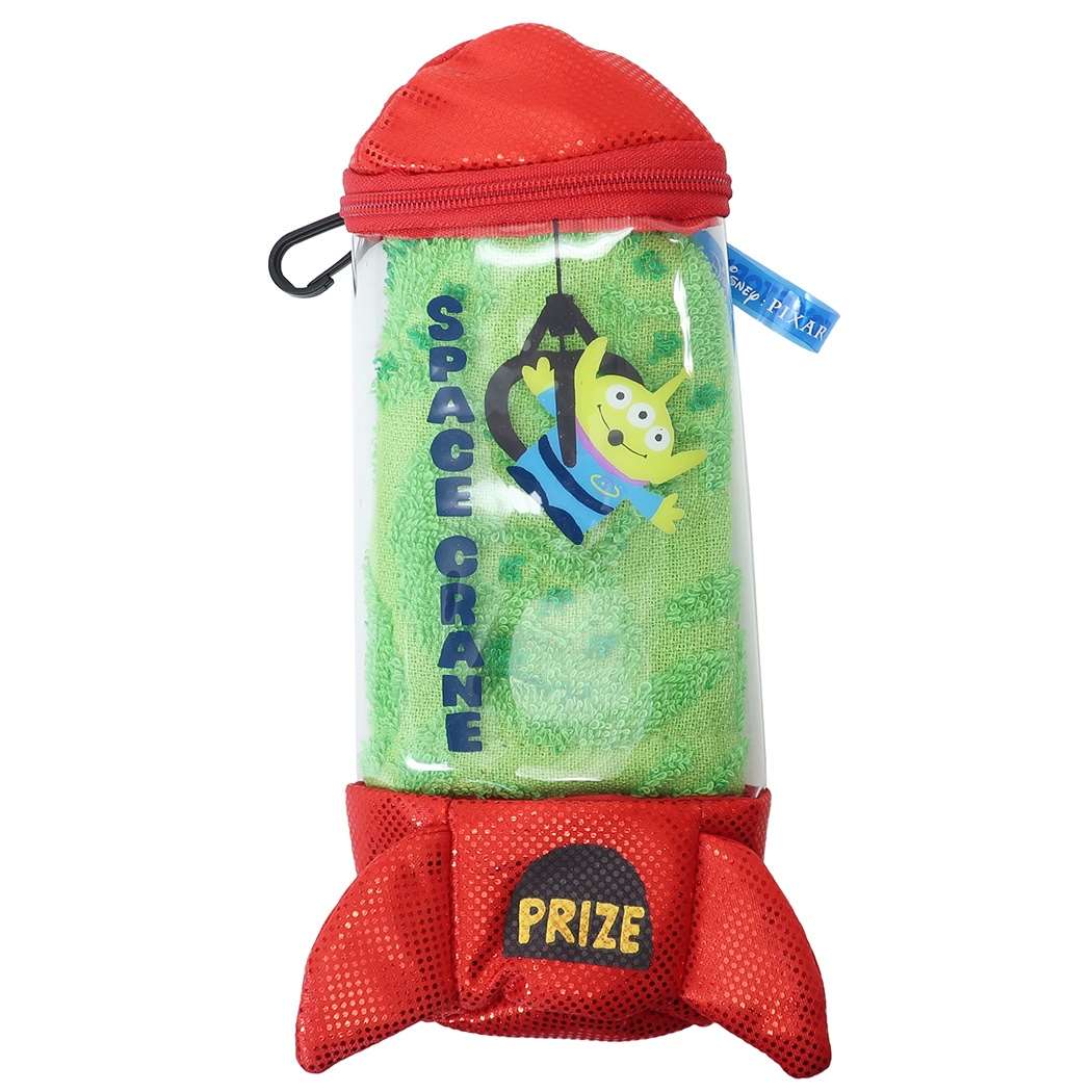 トイストーリー ミニタオル ロケットポーチ付き ミニタオル エイリアン ディズニー 丸眞 25×25cm プレゼント 男の子 女の子