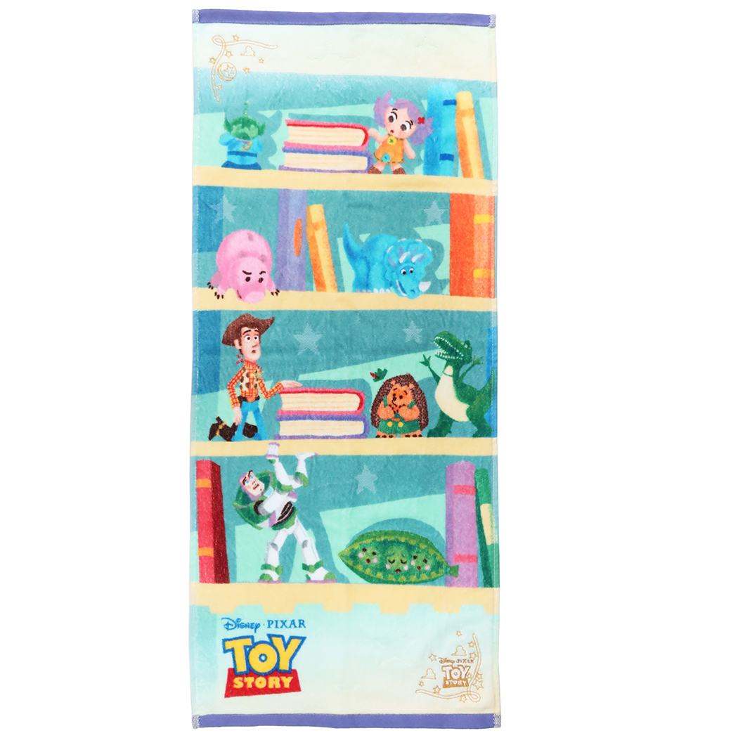 フェイスタオル トイストーリー 無撚糸 プリント ロングタオル ディズニー ゴールデンパープル プレゼント 男の子 女の子 ギフト