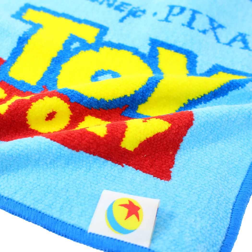 トイストーリー シェニールミニタオル ハンカチタオル ミニタオル ブルーロゴ ディズニー キャラクター