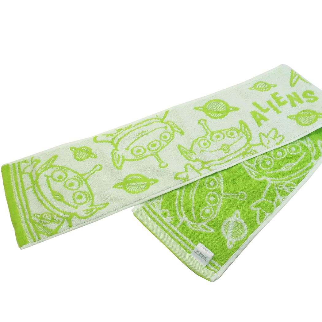 トイストーリー グッズ マフラータオル キャラクター 抗菌防臭 スリム ロングタオル プラネット エイリアン ディズニー プレゼント