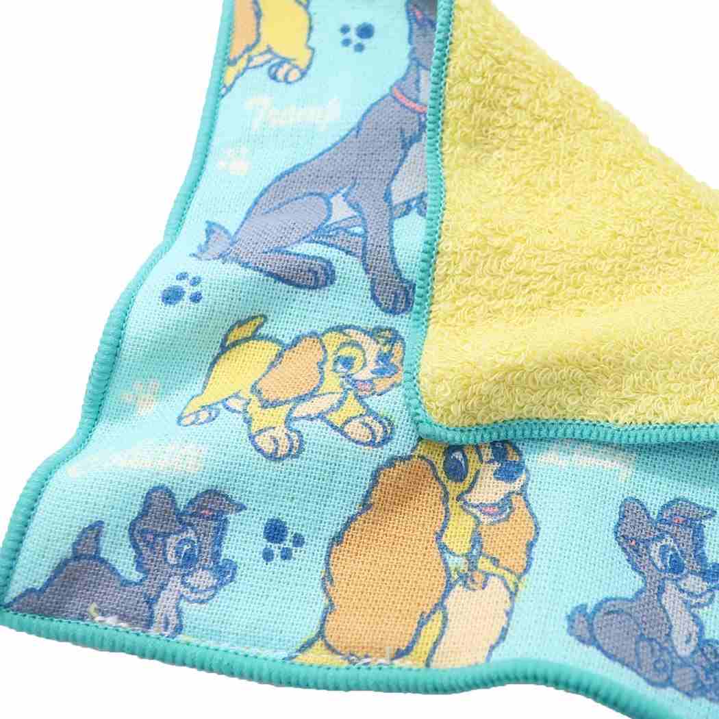 ミニ ミニタオル わんわん物語 抗菌防臭 片面ガーゼ まめタオル ディズニー フットプリント ハンカチタオル キャラクター プレゼント