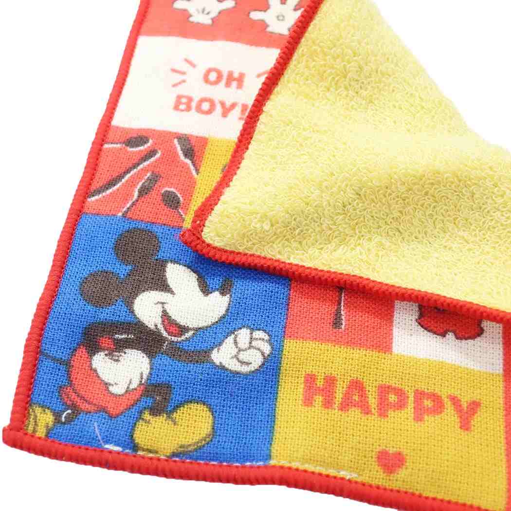 抗菌防臭 片面ガーゼ まめタオル ミッキーマウス ミニ ミニタオル ディズニー 通販 モーニングタイム グッズ プレゼント 男の子 女