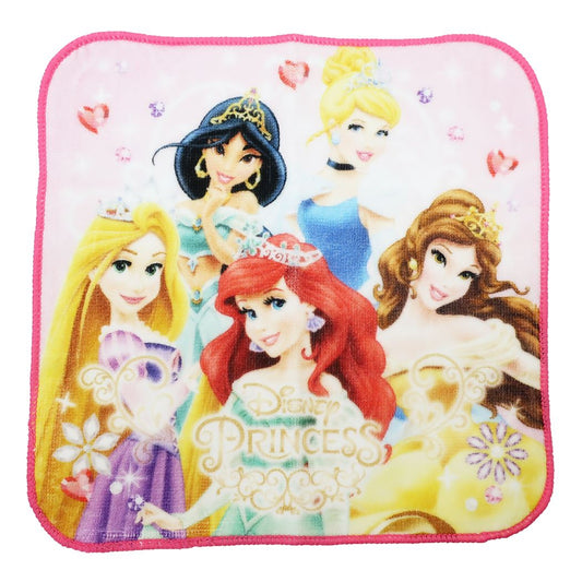 プリンセス グッズ ミニタオル はんかち タオル ピンクジュエリー　 ディズニー キャラクター プレゼント 男の子 女の子 ギフト