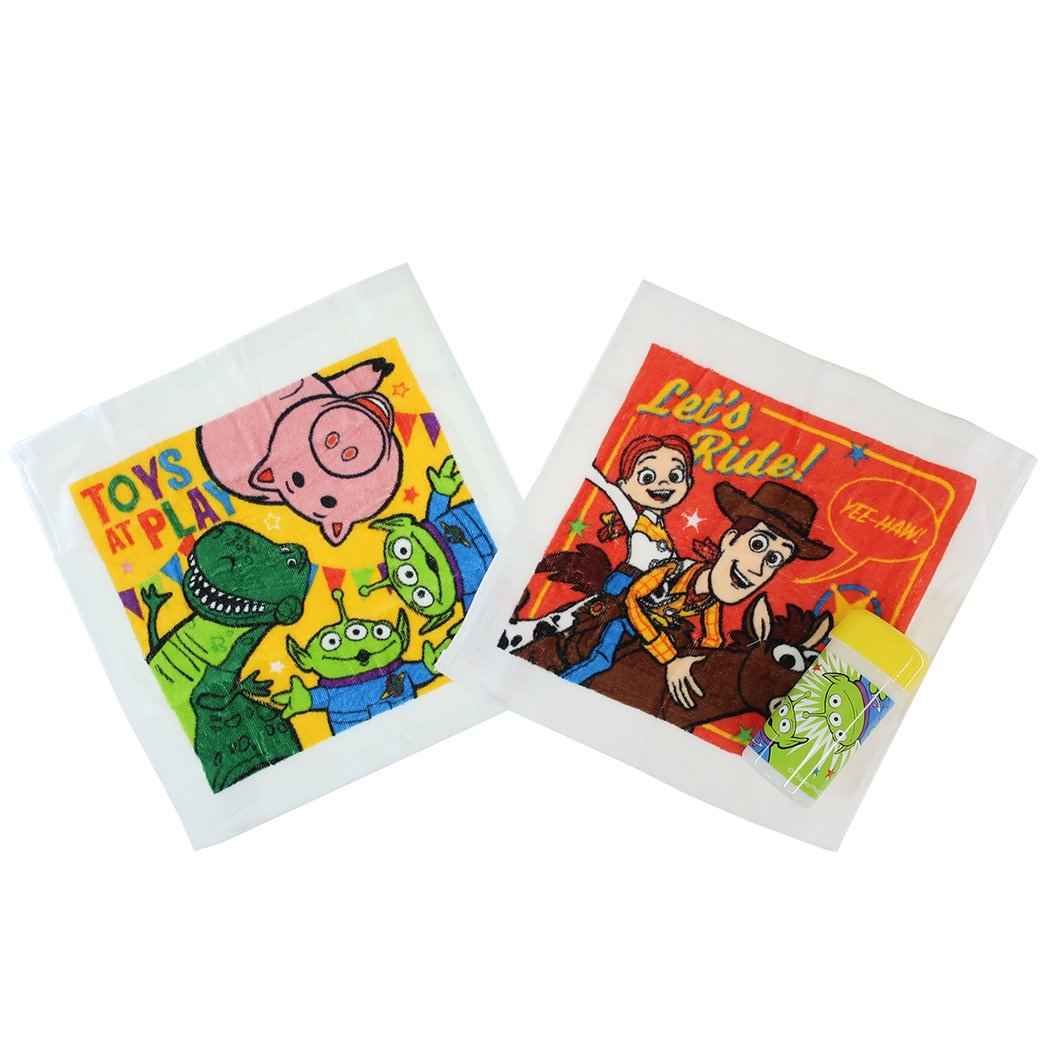 トイストーリー グッズ ハンドタオル キャラクター 円筒ケース付き 制菌 ハンドタオル 2枚セット ワンダフルトイズ ディズニー プレゼント