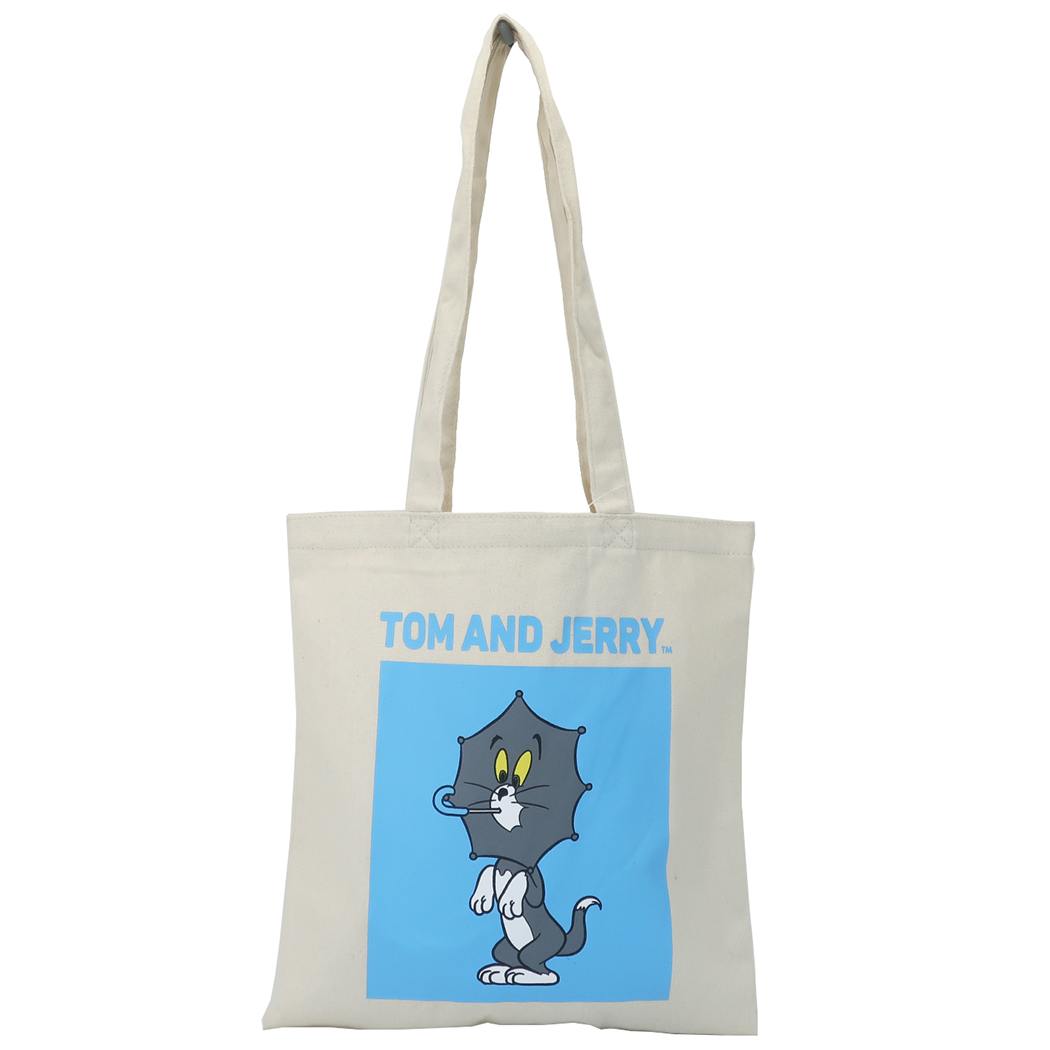 トートバッグ トムとジェリー キャンバス トート アンブレラトム 手提げかばん キャラクター プレゼント 男の子 女の子 ギフト