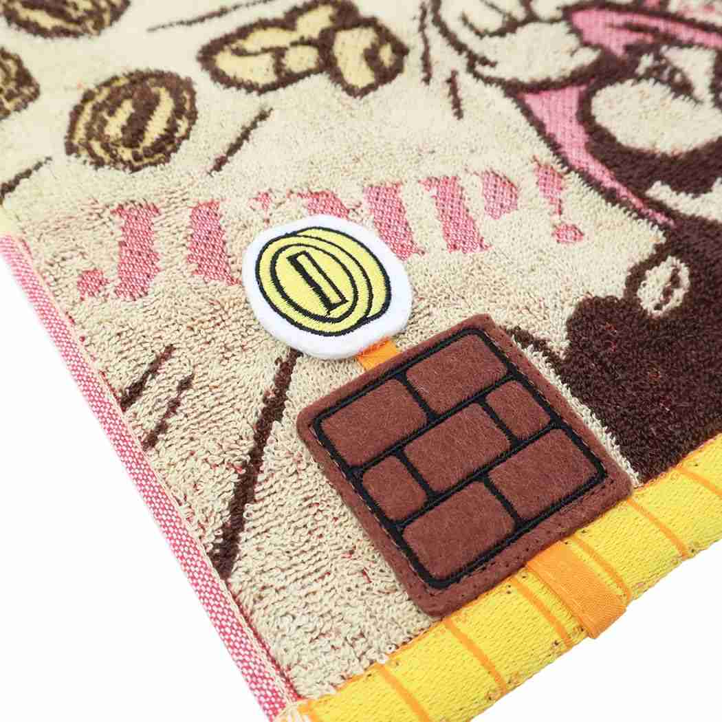 ミニタオル スーパーマリオ ジャガード ハンカチタオル ブレイクブロック プレゼント キャラクター 男の子 女の子 ギフト