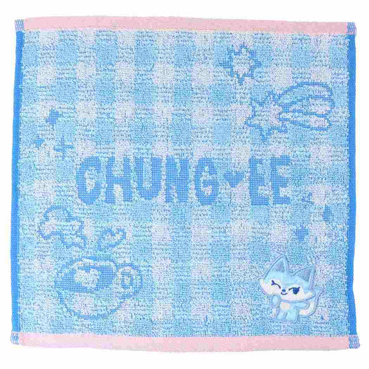 ミニタオル WDZY ジャガードハンカチタオル LINE FRIENDS チェック CHUNG-EE 汗拭きタオル