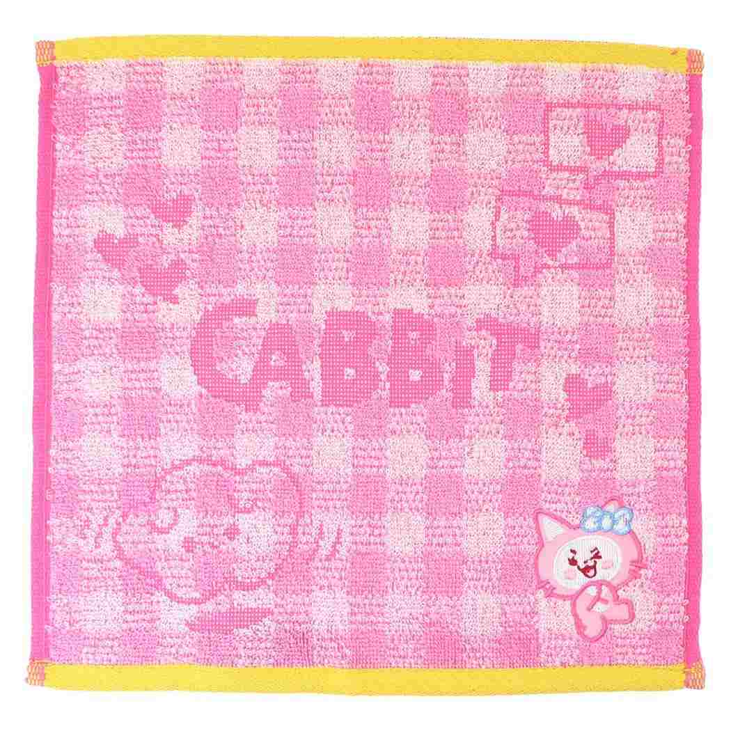 ミニタオル WDZY ジャガードハンカチタオル LINE FRIENDS チェック CABBIT