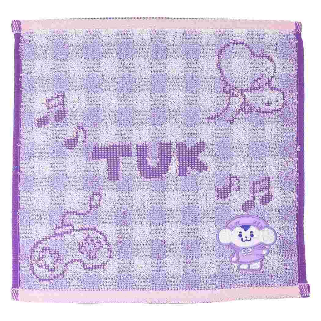 ミニタオル WDZY ジャガードハンカチタオル チェック TUK LINE FRIENDS