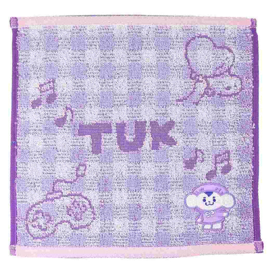 ミニタオル WDZY ジャガードハンカチタオル チェック TUK LINE FRIENDS