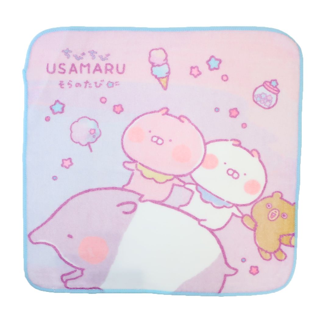 ハンドタオル うさまる ミニタオル そらへおさんぽ LINEスタンプ