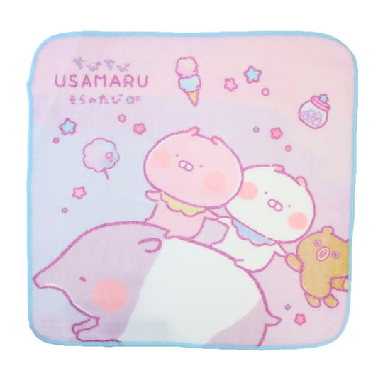 ハンドタオル うさまる ミニタオル そらへおさんぽ LINEスタンプ