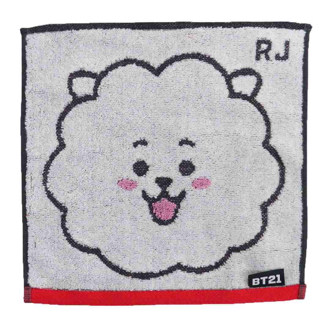 ミニタオル BT21 制菌 ジャガード ハンカチタオル LINE FRIENDS RJ フェイス プレゼント キャラクター 男の子 女