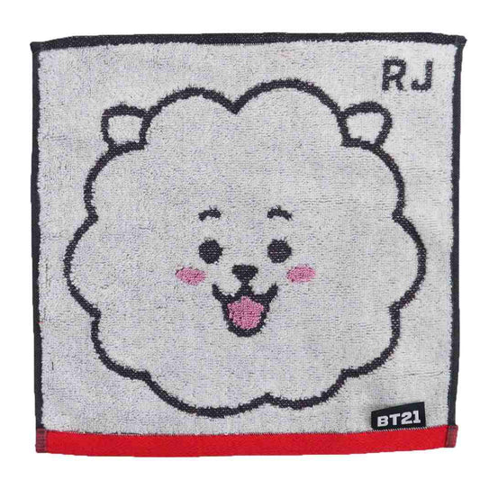 ミニタオル BT21 制菌 ジャガード ハンカチタオル LINE FRIENDS RJ フェイス プレゼント キャラクター 男の子 女