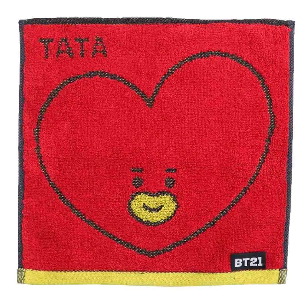 BT21 ミニタオル 制菌 ジャガード ハンカチタオル TATA フェイス LINE FRIENDS 丸眞 プレゼント 男の子 女の子