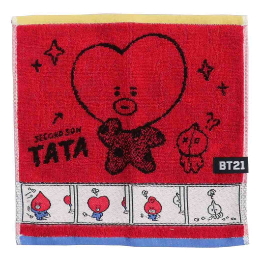 BT21 ミニタオル 制菌 ジャガード ハンカチタオル コミックタッチ TATA LINE FRIENDS 丸眞 プレゼント 男の子