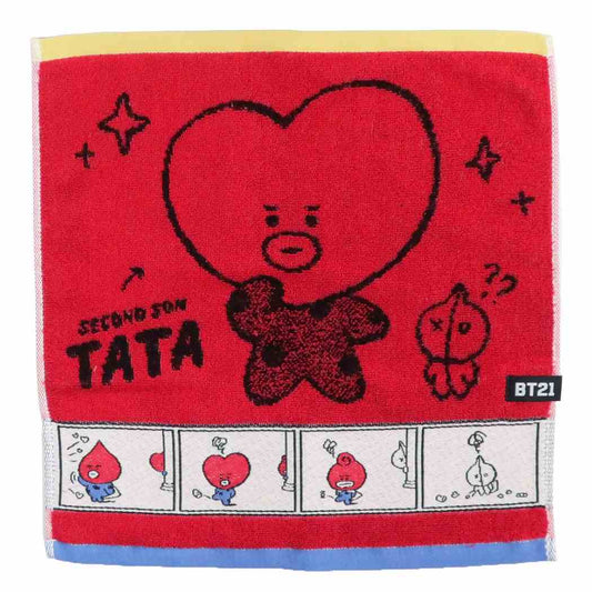 BT21 制菌 ジャガード ウォッシュタオル ハンドタオル コミックタッチ TATA LINE FRIENDS キャラクター グッズ プレゼ
