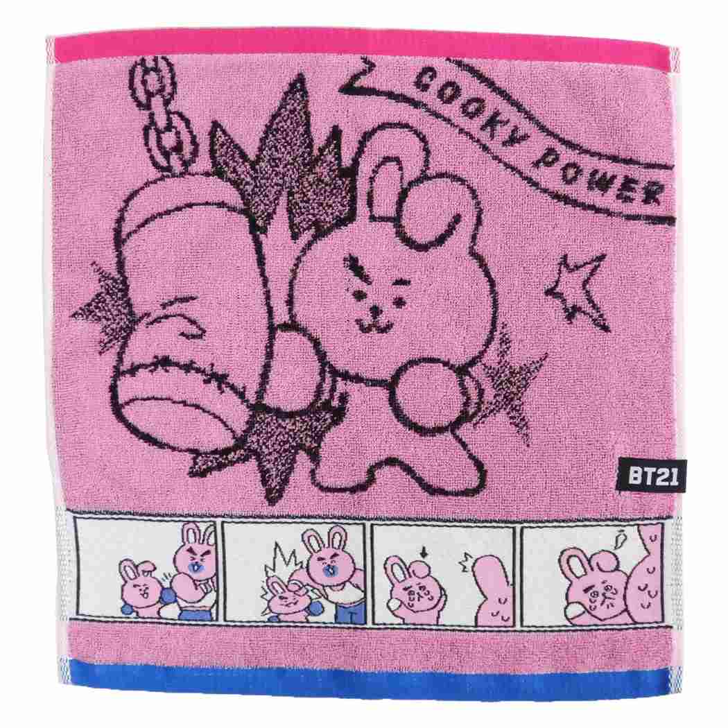 BT21 LINE FRIENDS キャラクター ハンドタオル 制菌 ジャガード ウォッシュタオル コミックタッチ COOKY 丸眞 プレゼ