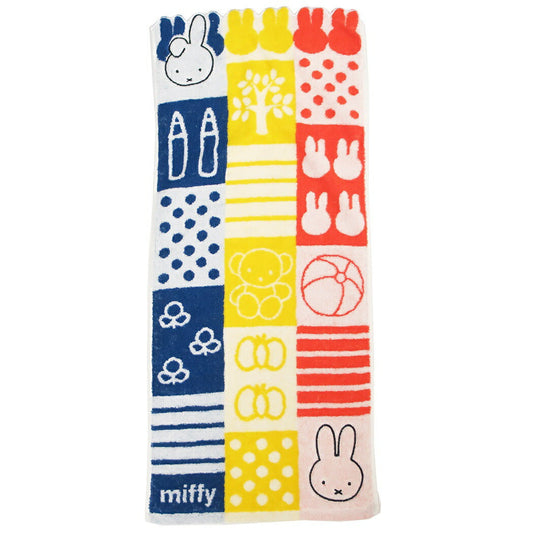 ミッフィー フェイスタオル ジャガードロングタオル 丸眞 ピースmiffy グッズ ギフト雑貨 プレゼント 男の子 女の子