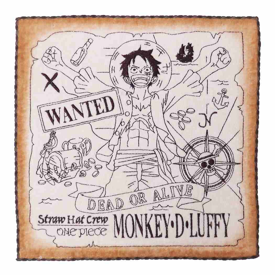 ミニタオル ワンピース 全面刺繍 ハンカチタオル トレジャーハント ONE PIECE 丸眞 プレゼント 男の子 女の子 ギフト