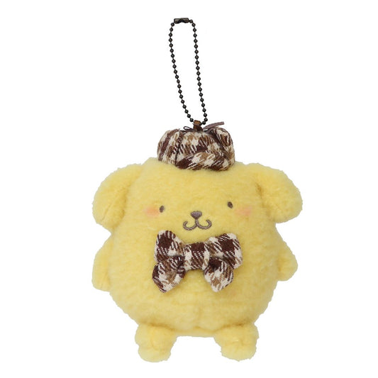 ポムポムプリン キャラクター マスコット ミニぬいぐるみボールチェーン ほわモカチェック
