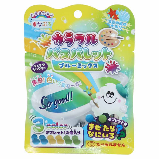 入浴剤 まなぶろ カラフルバスパレット ブルーミックス ノルコーポレーション プレゼント 男の子 女の子 ギフト