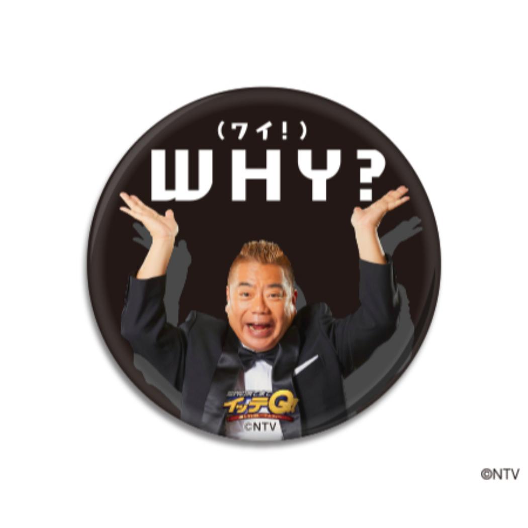 世界の果てまでイッテQ! グッズ 缶バッジ キャラクター 56mm ビッグ カンバッジ ご意見番 出川哲朗 WHY？ プレゼント