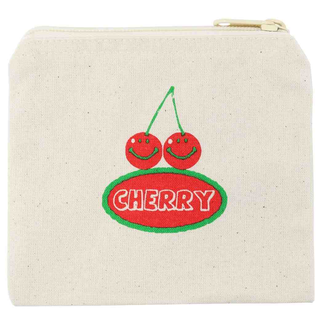 フラットポーチ ミニポーチ SMILE CHERRY コスメポーチ 小物入れ プレゼント 男の子 女の子 ギフト
