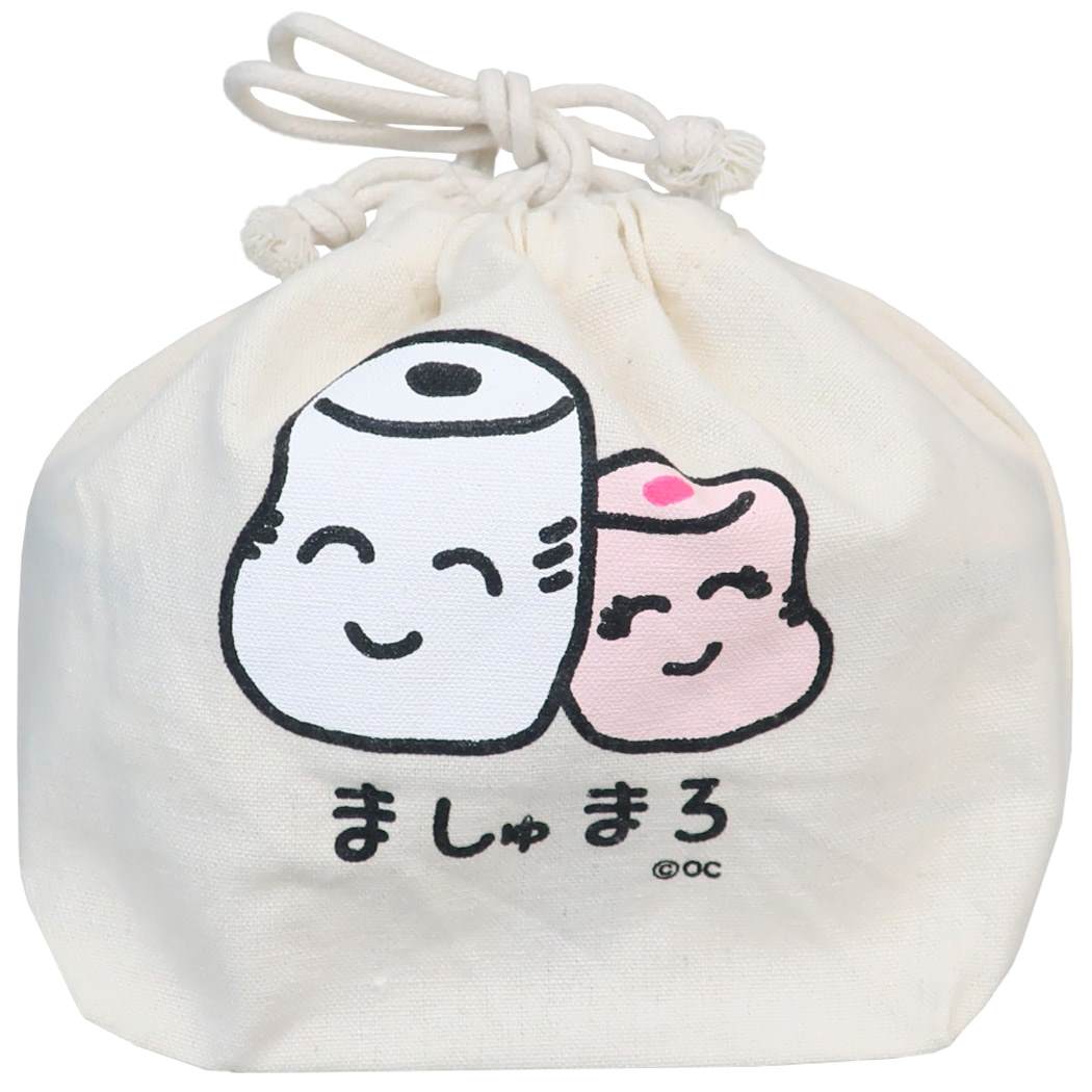 おえかきシリーズ マチ付ききんちゃくポーチ 巾着袋 ましゅまろさん プレゼント 男の子 女の子 ギフト