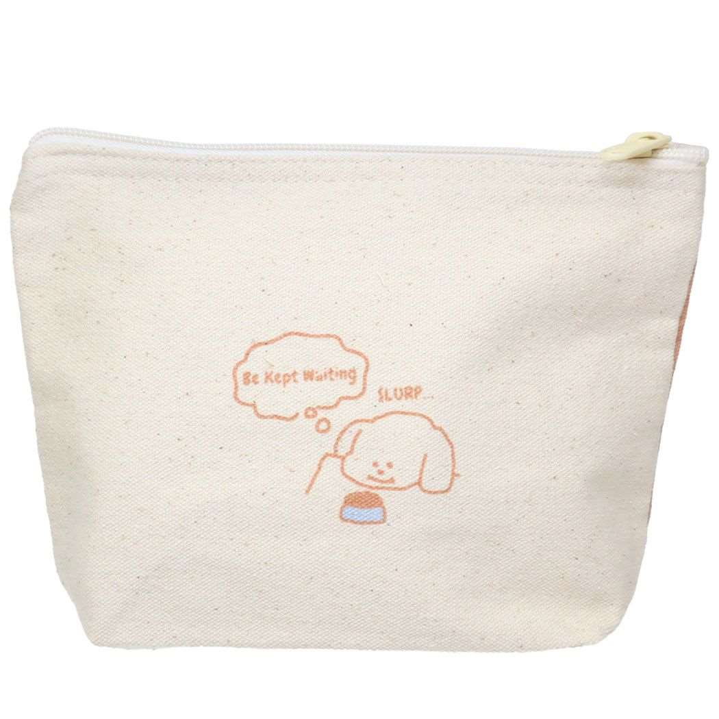 コスメポーチ POUCH マチ有り キャンバスポーチ おあずけ？ オクタニ