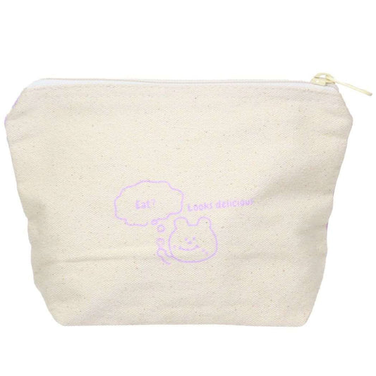 コスメポーチ POUCH マチ有り キャンバスポーチ たべる？ オクタニ