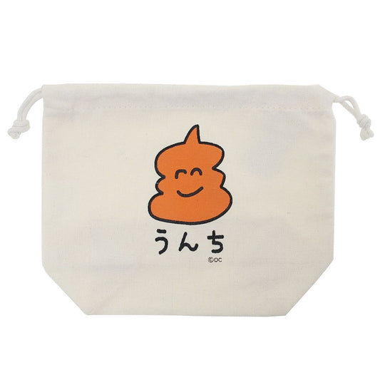 巾着袋 マチ付ききんちゃくポーチ うんちさん オクタニ