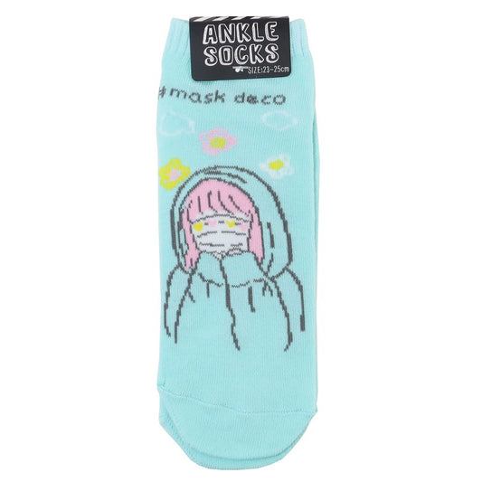 女性用靴下 レディースアンクルソックス MASK DECO オクタニ プレゼント 男の子 女の子 ギフト