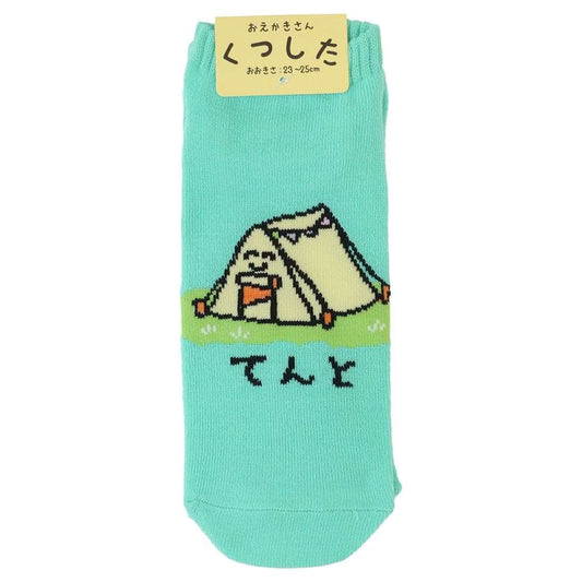 おえかきさん グッズ 女性用靴下 かわいい レディースアンクルソックス