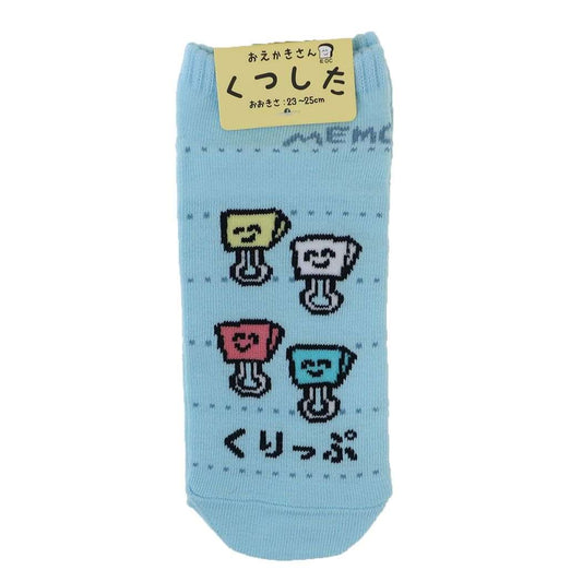 おえかきさん ANKLESOCKS 靴下レディース くりっぷさん オクタニコーポレーション キャラクター
