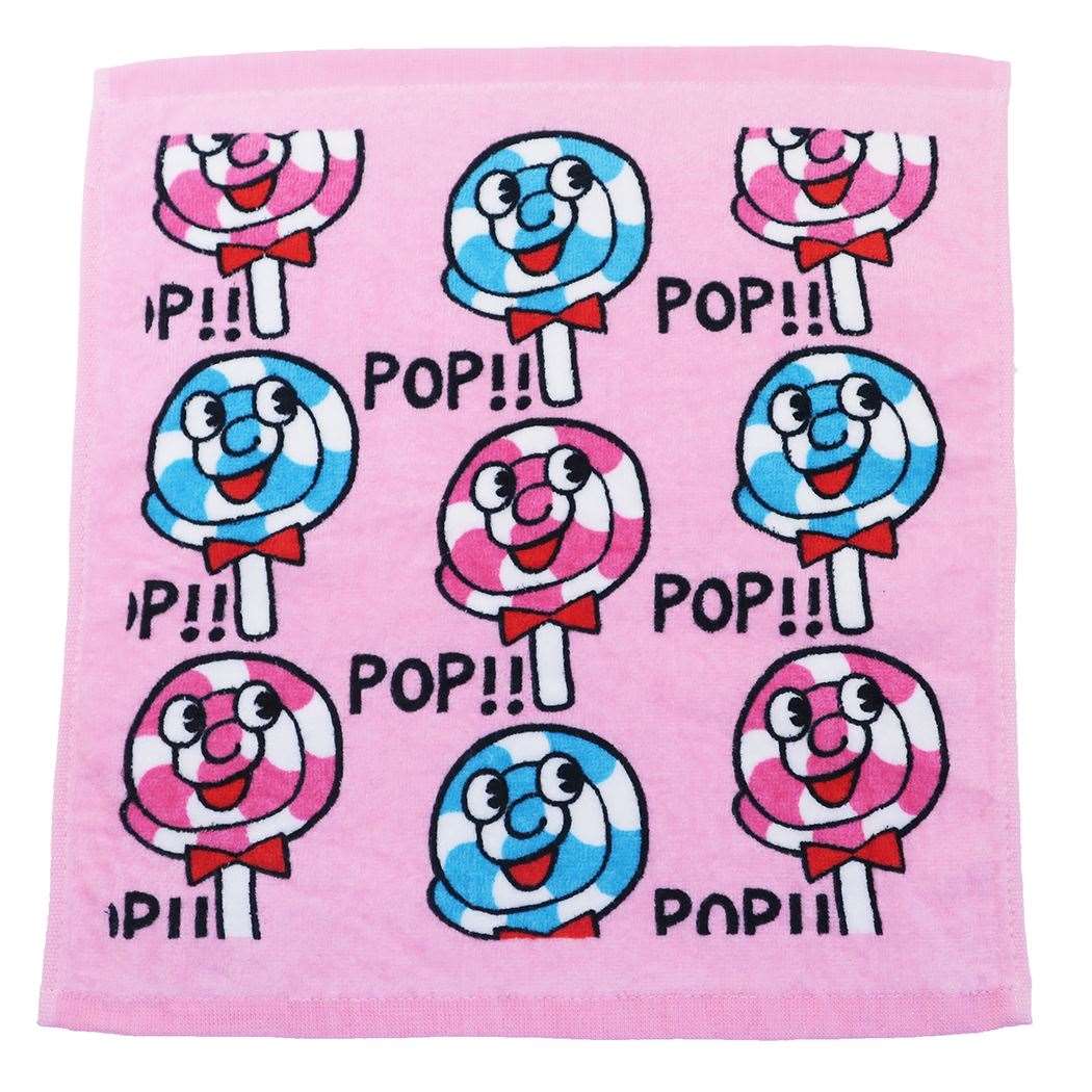 ハンドタオル プリント ウォッシュ タオル LOLLIPOP CANDY オクタニコーポレーション 35×34cm 汗拭き タオル プレゼン