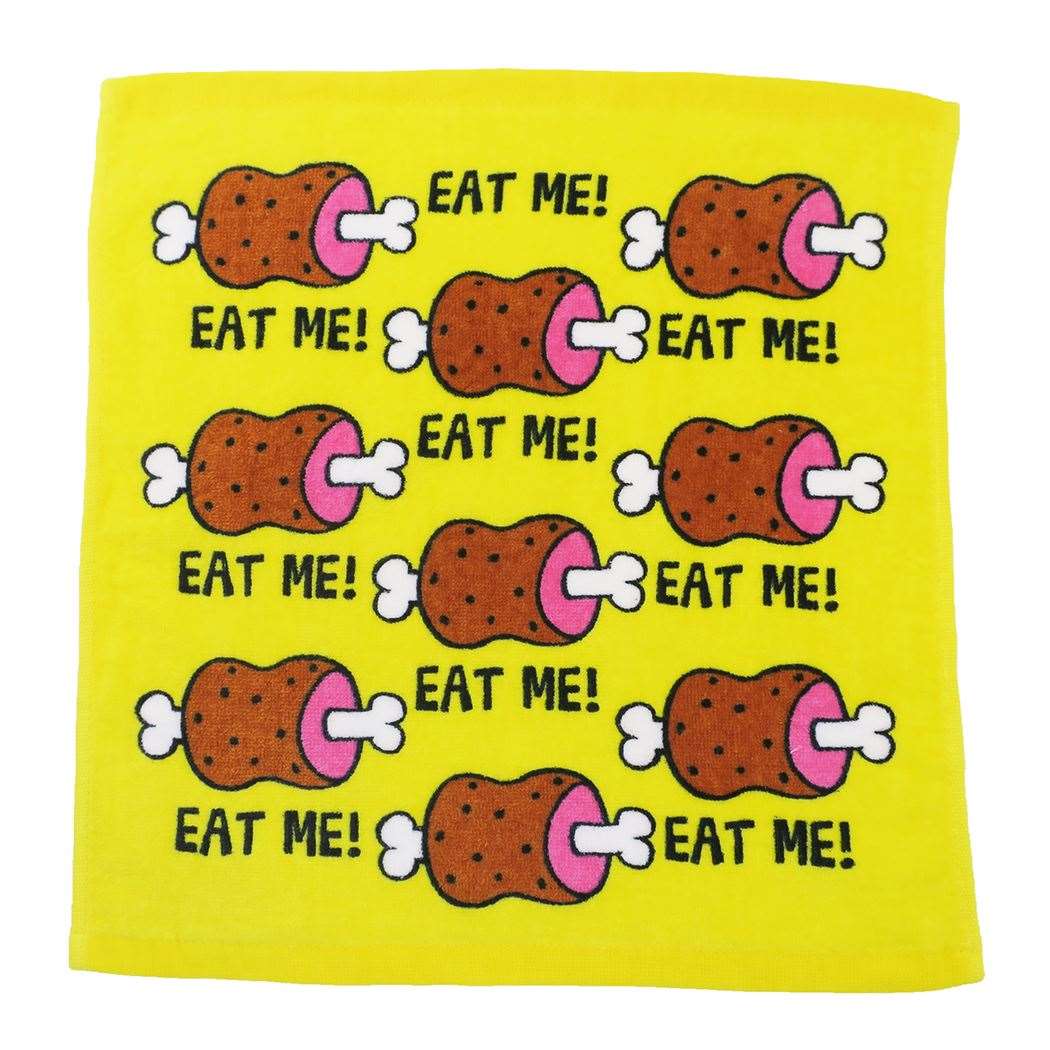 ハンドタオル プリント ウォッシュ タオル EAT ME MEAT オクタニコーポレーション 35×34cm 汗拭き タオル プレゼント